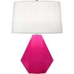 Razzle Rose Delta Table Lamp in Razzle Rose Glazed Ceramic Color