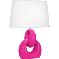 Razzle Rose Fusion Table Lamp in Razzle Rose Glazed Ceramic Color