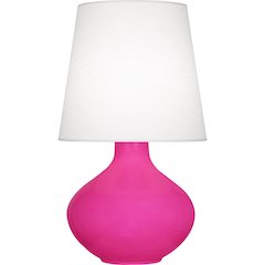 Razzle Rose June Table Lamp in Razzle Rose Glazed Ceramic Color