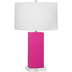 Razzle Rose Harvey Table Lamp in Razzle Rose Glazed Ceramic Color