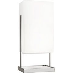 Nikole Table Lamp in Polished Nickel And White Marble Color
