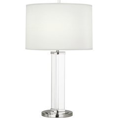 Fineas Table Lamp in Clear Glass And Polished Nickel Color