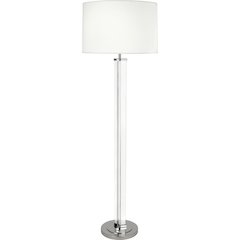 Fineas Floor Lamp in Clear Glass And Polished Nickel Color