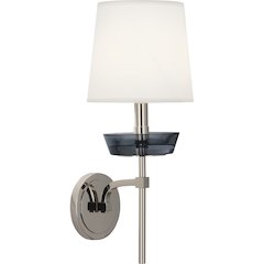 Cristallo Wall Sconce in Polished Nickel W/ Smoke Crystal Accents Color