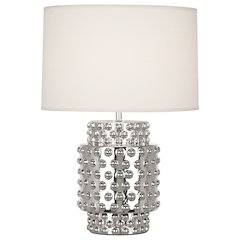 Nickel Metallic Glaze Dolly Accent Lamp in Nickel Metallic Glaze Color