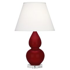 Sangria Small Double Gourd Accent Lamp in Sangria Glazed Ceramic Color