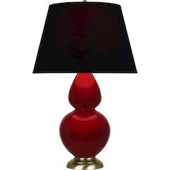 Sangria Double Gourd Table Lamp in Sangria Glazed Ceramic Color