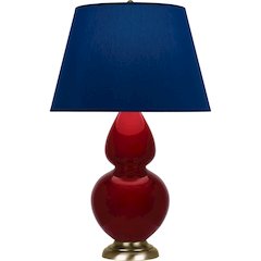 Sangria Double Gourd Table Lamp in Sangria Glazed Ceramic Color