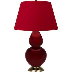 Sangria Double Gourd Table Lamp in Sangria Glazed Ceramic Color