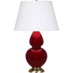 Sangria Double Gourd Table Lamp in Sangria Glazed Ceramic Color