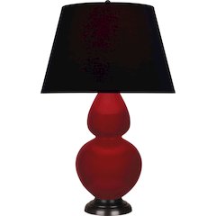 Sangria Double Gourd Table Lamp in Sangria Glazed Ceramic Color