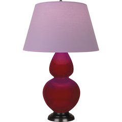 Sangria Double Gourd Table Lamp in Sangria Glazed Ceramic Color