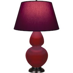 Sangria Double Gourd Table Lamp in Sangria Glazed Ceramic Color