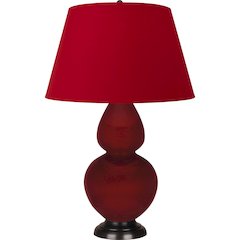 Sangria Double Gourd Table Lamp in Sangria Glazed Ceramic Color