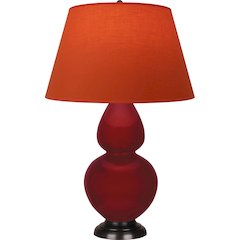Sangria Double Gourd Table Lamp in Sangria Glazed Ceramic Color