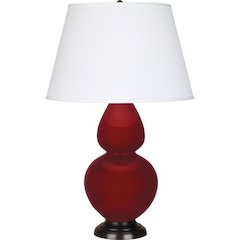 Sangria Double Gourd Table Lamp in Sangria Glazed Ceramic Color