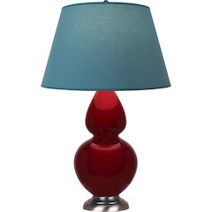 Sangria Double Gourd Table Lamp in Sangria Glazed Ceramic Color