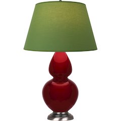 Sangria Double Gourd Table Lamp in Sangria Glazed Ceramic Color