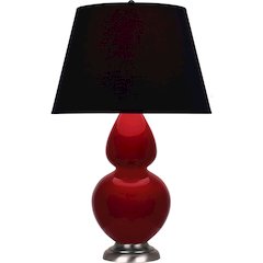 Sangria Double Gourd Table Lamp in Sangria Glazed Ceramic Color