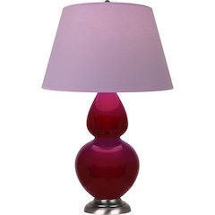 Sangria Double Gourd Table Lamp in Sangria Glazed Ceramic Color