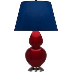 Sangria Double Gourd Table Lamp in Sangria Glazed Ceramic Color