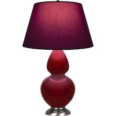 Sangria Double Gourd Table Lamp in Sangria Glazed Ceramic Color