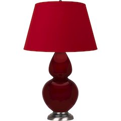 Sangria Double Gourd Table Lamp in Sangria Glazed Ceramic Color