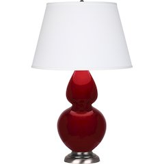 Sangria Double Gourd Table Lamp in Sangria Glazed Ceramic Color