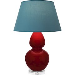 Sangria Double Gourd Table Lamp in Sangria Glazed Ceramic Color