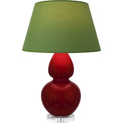 Sangria Double Gourd Table Lamp in Sangria Glazed Ceramic Color