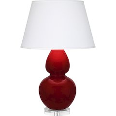 Sangria Double Gourd Table Lamp in Sangria Glazed Ceramic Color