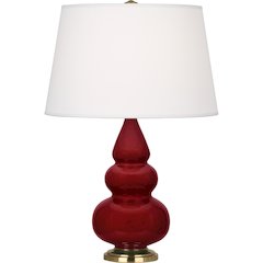 Sangria Small Triple Gourd Accent Lamp in Sangria Glazed Ceramic Color