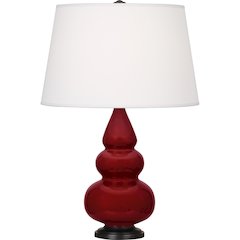 Sangria Small Triple Gourd Accent Lamp in Sangria Glazed Ceramic Color