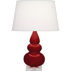 Sangria Small Triple Gourd Accent Lamp in Sangria Glazed Ceramic Color