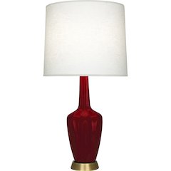 Sangria Emma Table Lamp in Sangria Glazed Ceramic Color