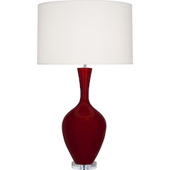 Sangria Audrey Table Lamp in Sangria Glazed Ceramic Color