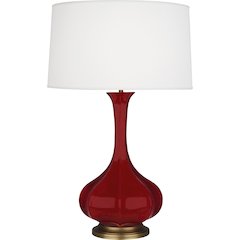 Sangria Pike Table Lamp in Sangria Glazed Ceramic Color