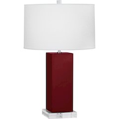 Sangria Harvey Table Lamp in Sangria Glazed Ceramic Color