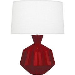 Sangria Orion Table Lamp in Sangria Glazed Ceramic Color
