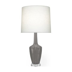 Smokey Taupe Emma Accent Lamp in Smokey Taupe Glazed Ceramic Color