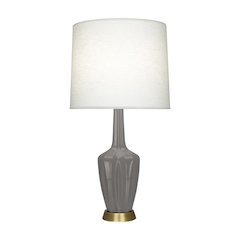 Smokey Taupe Emma Accent Lamp in Smokey Taupe Glazed Ceramic Color