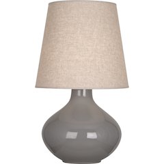 Smokey Taupe June Table Lamp in Smoky Taupe Glazed Ceramic Color