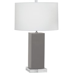 Smokey Taupe Harvey Table Lamp in Smokey Taupe Glazed Ceramic Color