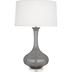 Smokey Taupe Pike Table Lamp in Smoky Taupe Glazed Ceramic Color