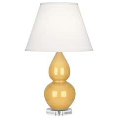 Sunset Small Double Gourd Accent Lamp in Sunset Yellow Glazed Ceramic Color