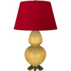 Sunset Double Gourd Table Lamp in Sunset Glazed Ceramic Color