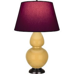 Sunset Double Gourd Table Lamp in Sunset Glazed Ceramic Color