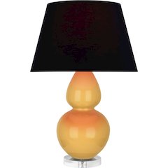 Sunset Double Gourd Table Lamp in Sunset Glazed Ceramic Color