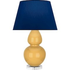 Sunset Double Gourd Table Lamp in Sunset Glazed Ceramic Color