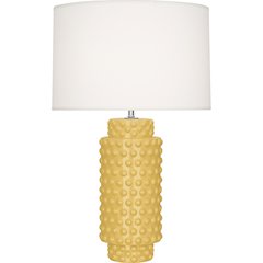 Sunset Dolly Table Lamp in Sunset Yellow Glazed Textured Ceramic Color